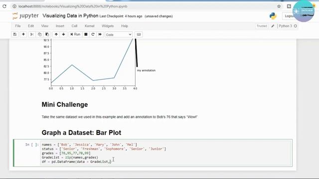 Data Science & Data Analysis with Python | Data Visualization|Part 15|How  To Creating  a Bar Plot|