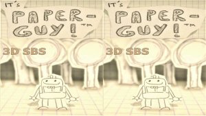It's Paper Guy 3D video SBS VR box google cardboard