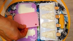 Готовим мороженое в милашных силиконовых формах☺. Мороженое из сливок и сгущеного молока.