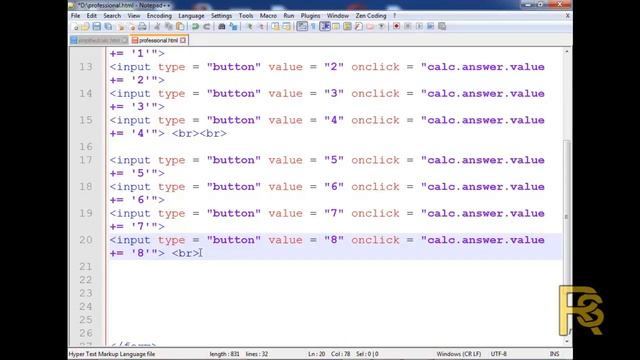 Telugu web tutorials javascript part 11 professional calculator in javascript