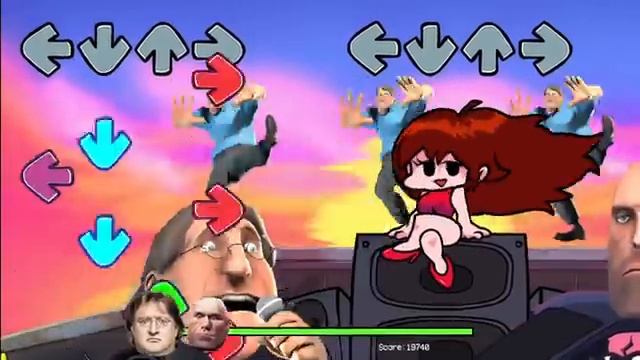 Friday Night Funkin - Team Fortress 2 (Gaben vs. Heavy + Download) смотреть онлайн