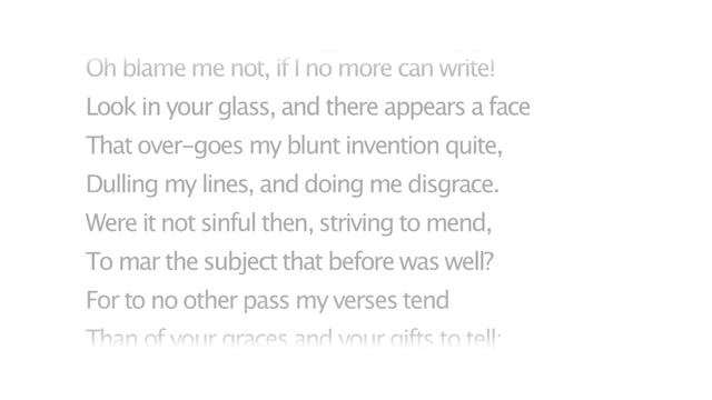 Shakespeare's Sonnet 103 – Alack! What Poverty My Muse Brings Forth смотреть онлайн
