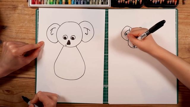 Как Нарисовать Мишку Коалу | How to Draw a Koala Bear смотреть онлайн
