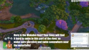 How To Swim For 1 Hour In Wakaba's River (Mt Komorebi Sightseer Aspiration Completion) - The Sims 4