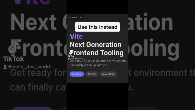 Stop using create react app #learntocode #frontenddeveloper #frontend #react #vite #devtools