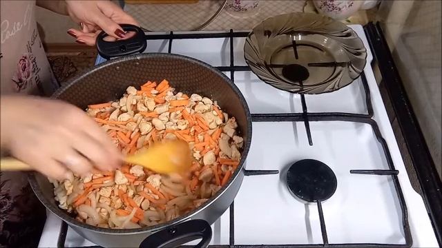 Быстрый обед для всей семьи, чечевица с овощами.