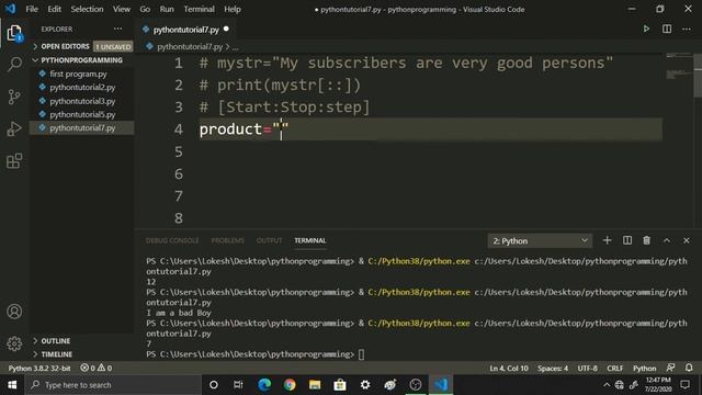 #9 String Slicing Not Cake Slicing || PART 2 || Free Python Tutorials || Coding Anna
