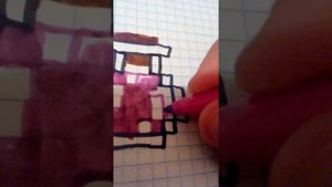 Рисунок майнкрафт по клеткам. Часть1