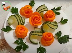 Как красиво украсить салаты Карвинг из овощей. Правильное и здоровое питание