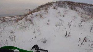 Новогодний прохват на сноубайке.Чуть не убился.Сноубайк.Snowbike