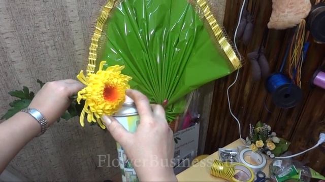 Курсы флористики бесплатно букет веером своими руками из хризантем
