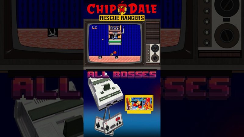 Chip 'n Dale: Rescue Rangers - All bosses #shorts #nes  #retro #platform