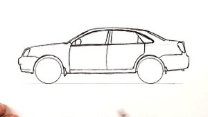 Как нарисовать машину Шевроле Лачетти