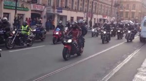 заезд байкеров на Невском проспекте 28.09.2013