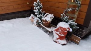 (163) Новый год на даче. Чищу снег, топлю печь.