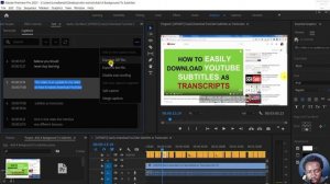 How to Save or Export SRT Subtitles from Premiere Pro CC -  Answer Video