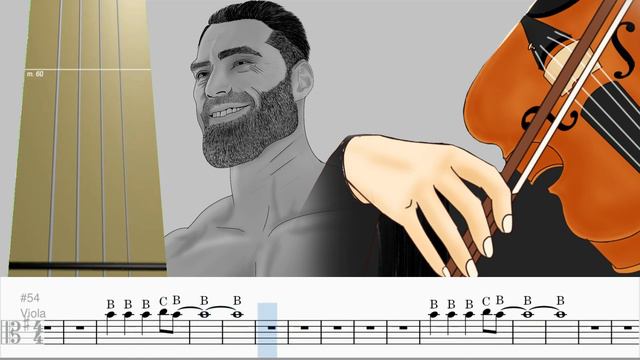 Giga Chad Viola Tab  Sheet