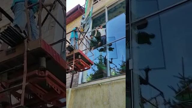 монтаж витражного остекления