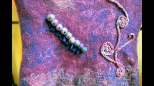 Валяный жакет из шерсти с элементами декора.