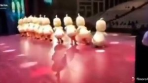 Funny Duck forgets to leave stage. Hilarious!