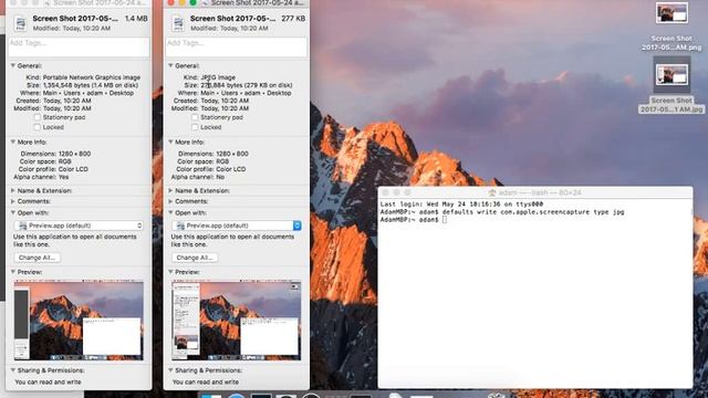 Tutorial: How to permanently reduce screenshot file size on Mac OS X computers in 60 seconds