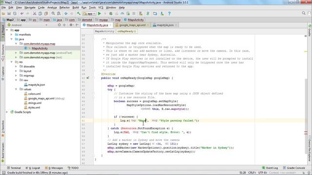 Google Map API : Custom Map Style Android Studio Tutorial смотреть онлайн