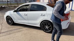 Установка колес в сборе на Kia Rio 2017г. обновленная, нашему клиенту из Тольятти!