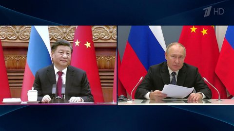В режиме видеоконференции состоялись переговоры Владимира Путина с председателем КНР Си Цзиньпином.
