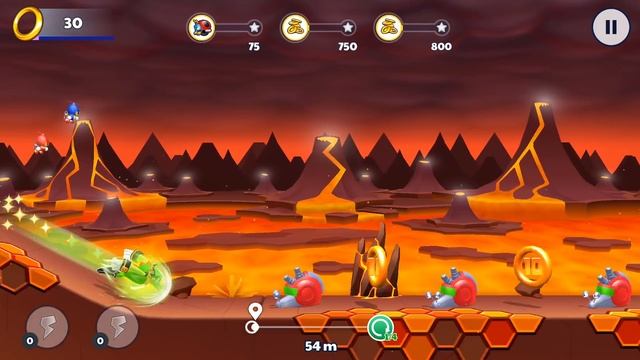 SONIC RUNNERS ADVENTURE Gameplay Walkthrough Part 6 - Level 26-30 Lava Mountain (iOS Android) смотреть онлайн