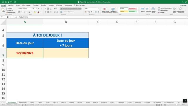 Comment utiliser la fonction AUJOURDHUI sur Excel ? смотреть онлайн