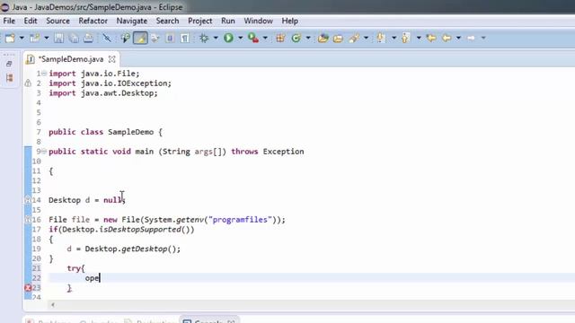 Open Folder in Windows Explorer in Java смотреть онлайн