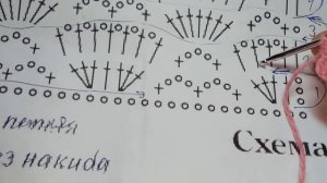 красивый ажурный узор крючком.