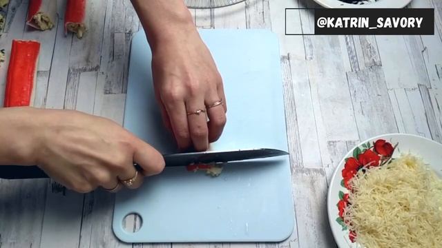 Закуски с крабовыми палочками / рождественские рецепты