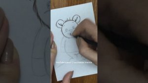 Рисунок карандашами детям. Бурый мишка.