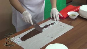 Украшение из шоколада торт ракушка