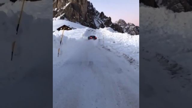 Ferrari In a snow