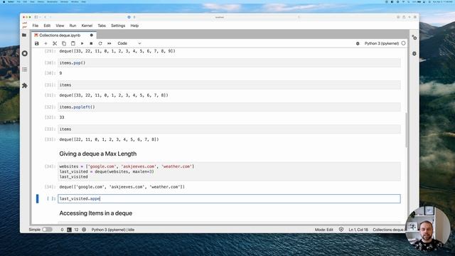 Python Collections Library deque - Intermediate Python Tutorial