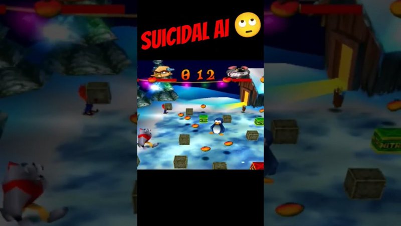 suicidal AI  #retrogaming #ретроигры #crashbandicoot #retrogames #shortsgaming #playstation #psx