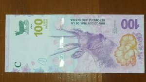 Очередное пополнение коллекции банкнотами Аргентины.