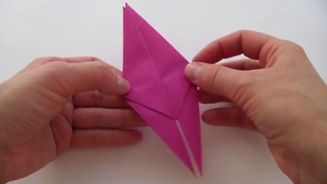 Оригами Птица у кормушки | Как сделать Птицу из бумаги | Динамическая игрушка из бумаги