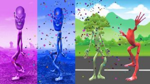 dame tu cosita - puzzle - wrong heads top superheroes - green - alien - dance