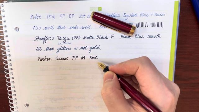 Pen review: Parker Sonnet fountain pen red lacquer смотреть онлайн