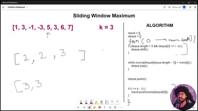 Data Structures in Javascript ( Sliding Window Maximum) | DSA Interview Questions | Deque | Leetcod