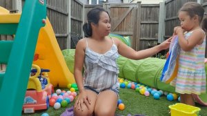 BLOWING UP THE BEACH BALL |DEFLATING AND INFLATING |BEACH BALL