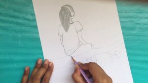 How to Draw Alone Girl Listening to Music Pencil Sketch Drawing/ Girl Drawing/ Pencil Drawing