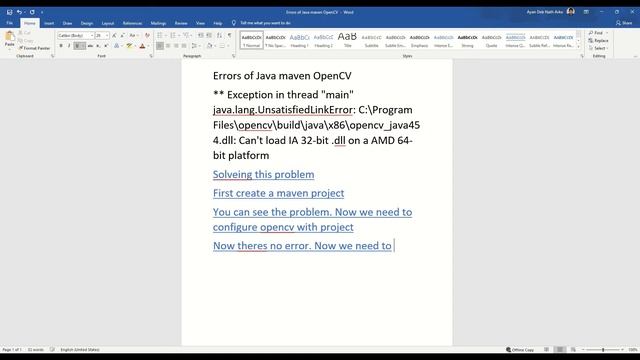 java.lang.UnsatisfiedLinkError Java Maven OpenCv configuration Error смотреть онлайн