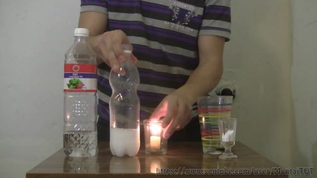 Как затушить свечу содержимым пустого стакана смотреть онлайн