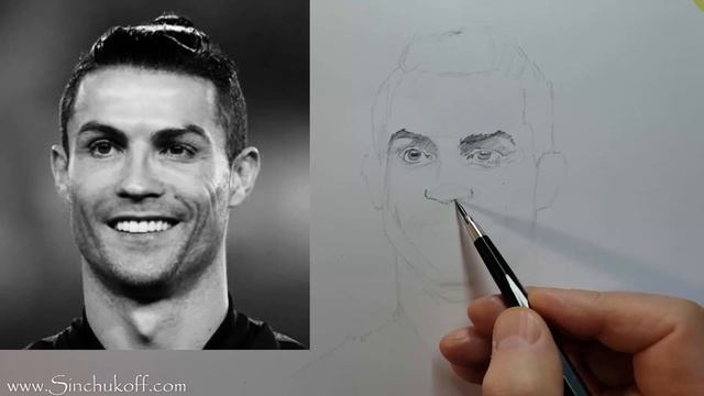 как нарисовать криштиану роналду how to draw ronaldo смотреть онлайн