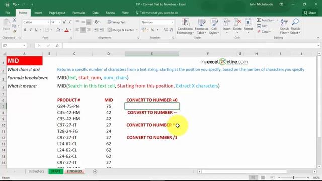 4 Ways To Convert Text Numbers into Actual Numbers in Excel! смотреть онлайн