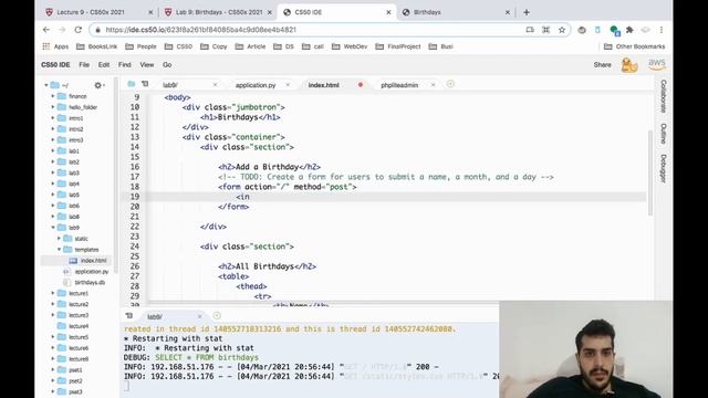 LAB 9: BIRTHDAY | SOLUTION (CS50) смотреть онлайн